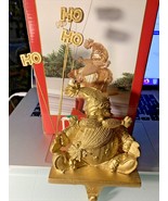 Dillards  trimmings knit  santa stocking holder gold - $39.48