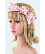 Girl&#39;s Self Tie Wed &amp; White Convertible Bow Tie Headband - £2.72 GBP