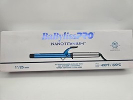 BaBylissPRO Nano Titanium Professional Curling Iron with Extended Barrel 1&quot; - £48.70 GBP