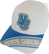 North Carolina Men&#39;s Banner on Bill Adjustable Baseball Cap (White/Teal) - £14.30 GBP