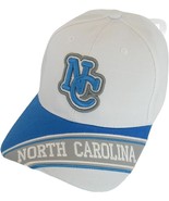North Carolina Men&#39;s Banner on Bill Adjustable Baseball Cap (White/Teal) - £14.34 GBP