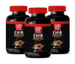 linoleic acid supplement - CHIA SEED OIL 1000mg - antioxidant rich oil 3... - £37.47 GBP