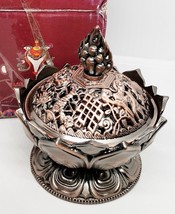 Furnace Lotus Flower Aromatherapy 2.5 in Wide X 1.5 in Tall Metal Incens... - €8,54 EUR