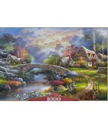 Castorland Springtime Glory 1000 pc Jigsaw Puzzle Cottage Flowers - £15.00 GBP