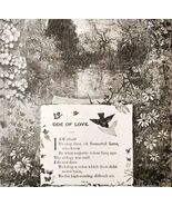 Ode Of Love Poem Wood Engraving 1889 Victorian Path Of Life Ephemera DWNN3 - $551.77 MXN