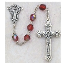 Ruby, July Rosary with Two Free Prayer Cards Included - £11.93 GBP