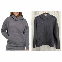 Calvin Klein Women’s Hoodie Large Heathered Gray Pullover Kangaroo Pocket - £17.36 GBP