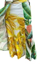 FARM Rio Azalea Forest Midi Wrap Skirt Women&#39;s  XS Beaded Tassel Tropical Tiki - £50.61 GBP