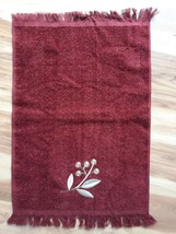 Avanti Madison Fingertip Towel 18&quot;x12&quot; 100% Cotton Brick Red ~ New! - £10.08 GBP