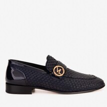 The Monarch Navy Blue Leather Men Dress Shoe image 10