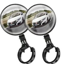 MegaFlow Rear view mirrors, for bike/ motorcycle, clip on type, one pair  - £18.87 GBP