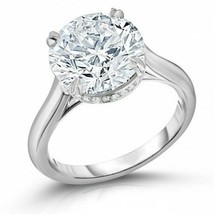 Hidden Halo Engagement Ring 3.25Ct Round Cut Diamond 14k White Gold in Size 9.5 - £207.57 GBP