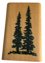 Comotion Rubber Stamp Pine Trees Landscape Scene Maker Nature Card Makin... - $6.99