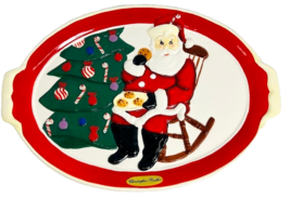 Christopher Radko Saks Fifth Avenue Jolly Nick Platter Santa Claus Cooki... - £39.90 GBP