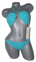 NWT GOTTEX swimsuit bikini jade 8 bandeau 2pc gold medallion choker padd... - £58.28 GBP