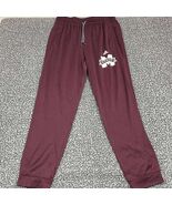 Mississippi State Bulldogs Sweatpants Men Large Red Adidas Drawstring 32x32 - $40.31 CAD