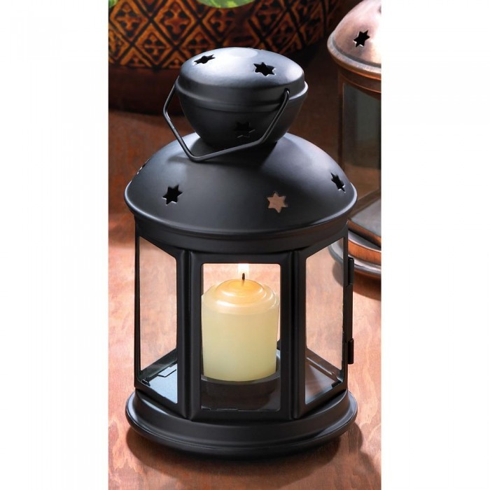 BLACK COLONIAL CANDLE LAMP - $30.00