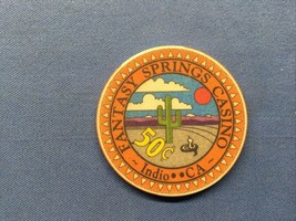 FANTASY SPRINGS CASINO  $.50 FIFTY CENTS CASINO CHIP - INDIO CA - $181.36 MXN