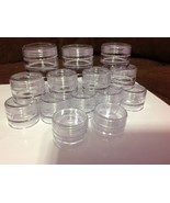 50 Small Clear Plastic Jars 5 ml- clear lids- Containers-Pots 1spoon(bea... - $32.59 CAD