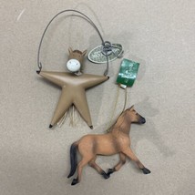 Brown Horse Ornament Lot of 2 Hanging - $17.59