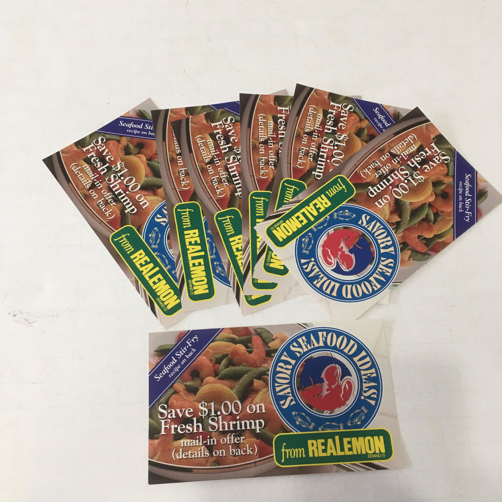 ReaLemon brand lemon juice rebate form for shrimp vintage expired coupon... - $19.75