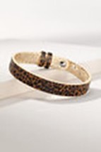 Keep Collective Single Leather Band (New) Micro LEOPARD/GOLD Crinkle Metallic - £27.01 GBP