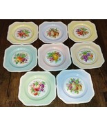 Johnson Brothers Square California Salad Plate Fruit Pastel England 8pc ... - $99.99