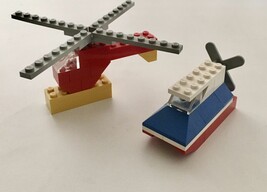 Vintage Lego Classic Red &amp; Yellow Helicopter and Reb &amp; Blue Airboat Propellors - £22.41 GBP