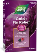 Nature&#39;s Way Cold+Flu Relief, Umcka, Shortens Duration and Reduces Severity, - £15.14 GBP