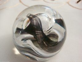 Caithness Glass Scotland Paperweight MOONCRYSTAL, Black, Blue, Pink, Tit... - £59.14 GBP