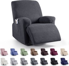 Kincam Recliner Covers, Stretch Reclining Chair Covers,, 1 Seater, Charc... - $44.92