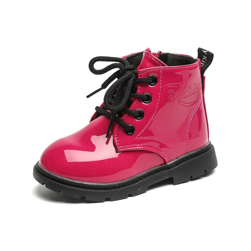 2024 Winter Pu Leather Girls Boots Shoes Sole Flat With Boys And Kids Bo... - £149.97 GBP