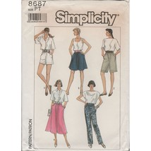 Simplicity 8687 Easy Pull On Pants, Shorts, Skirt Pattern Choose Size Uncut - £10.32 GBP
