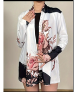 Pink Flower Print Plus Sz 1X Long SleeveTop - $16.82