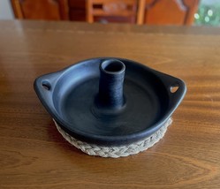 Black Clay Beer Can Chicken Roaster Pan Griddle Pan Handmade Colombia Or... - $2,678.21 MXN