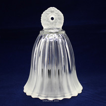 Vintage Mikasa 5.5 inch tall Crystal Bell With Frosted Christmas Wreath ... - $8.49