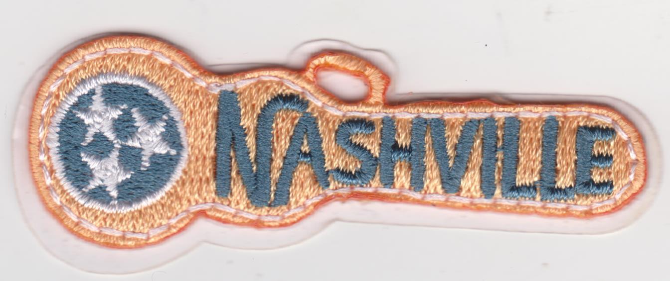 NASHVILLE TENNESSEE PATCH TENNESSEE FLAG ON GUITAR CASE - $8.99