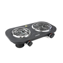 Brentwood Electric 1500W Double Burner - Black - £62.47 GBP