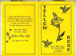 Yellow Rose Cafe Menu Mid America Mall Memphis Tennessee 1997 - £14.22 GBP