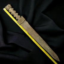 Antique Ancient Fighting Iron Bronze Sword with Engraved Handle - £465.13 GBP