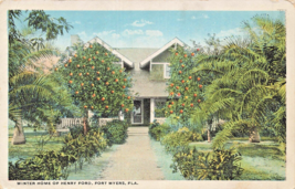 Fort Myers Florida ~ Inverno Casa Di Henry Ford ~ 1920s Cartolina - £8.66 GBP