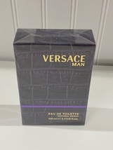 Versace Man Eau De Toillette Spray 100ml./ 3.4oz For Men New In Box! Sealed! - £125.08 GBP