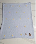 Pottery Barn Kids Bunny Stars Baby Throw Blue Sweater Knit Blanket 29”x ... - £25.69 GBP