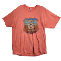 Salmon COCOA Beach Florida SZ Large Short Sleeve T Shirt - $9.85
