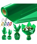 Cellophane Roll With 6 Rolls Ribbons, Cellophane Wrap Cellophane Wrappin... - £13.47 GBP