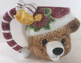 Christmas Bear Hand- Painted Mug/Cup- Home Decorative Holiday Accent - £11.84 GBP
