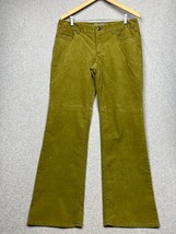 J Crew Bootcut Womens Corduroy Pants 12 R Green Boho Casual Fall Mid Ris... - $32.95