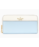 New Kate Spade Madison Colorblock Saffiano Leather Wallet Crisp Sky Multi - $101.84 CAD
