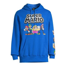 Nintendo Super Mario Bros. Men&#39;s Graphic Hoodie Sweatshirt Blue Size 2XL(50-52) - £23.34 GBP