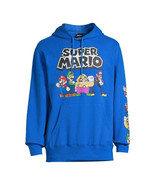 Nintendo Super Mario Bros. Men&#39;s Graphic Hoodie Sweatshirt Blue Size 2XL... - £23.26 GBP